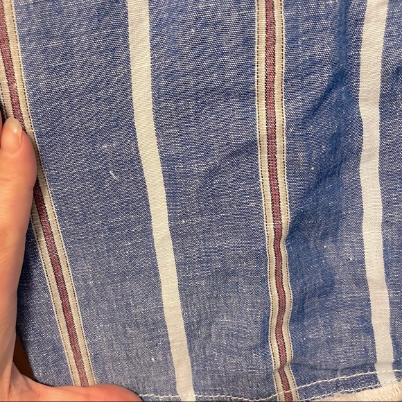 Pilcro by Anthropologie striped linen collared dress size 12 - Picture 9 of 16